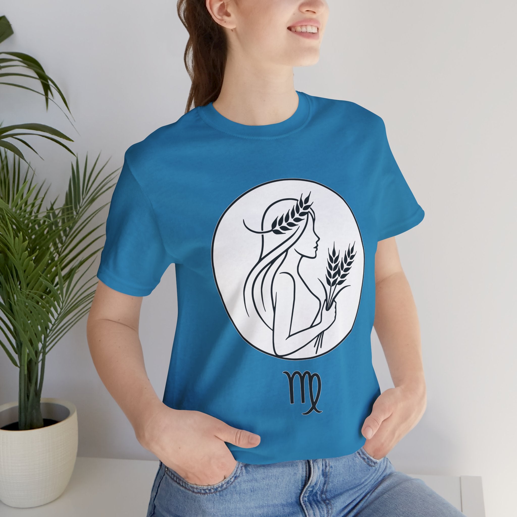 Virgo Zodiac Tee - Minimalist Black and White Unisex T-Shirt