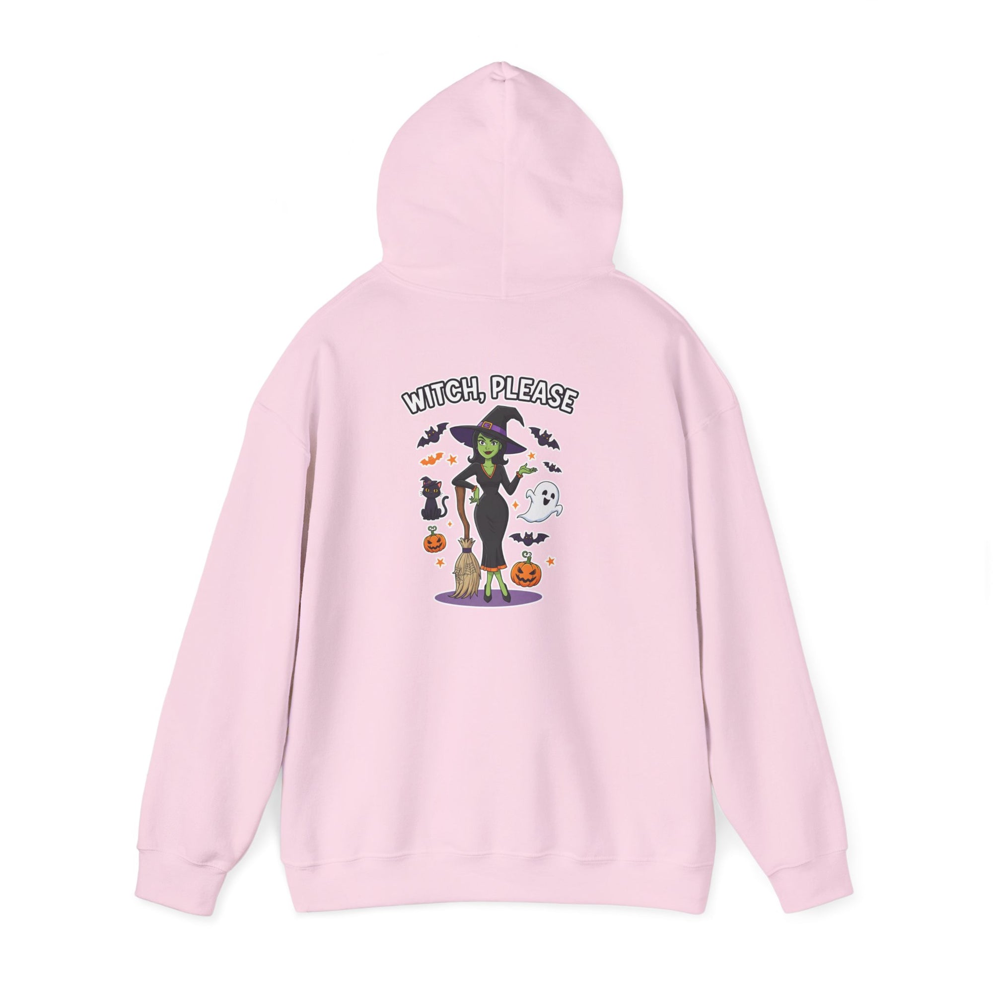 Witch Please Halloween Hoodie - Sassy Witch Sweatshirt with Pumpkin & Ghost Design | Halloween Apparel - Atlas Briefly