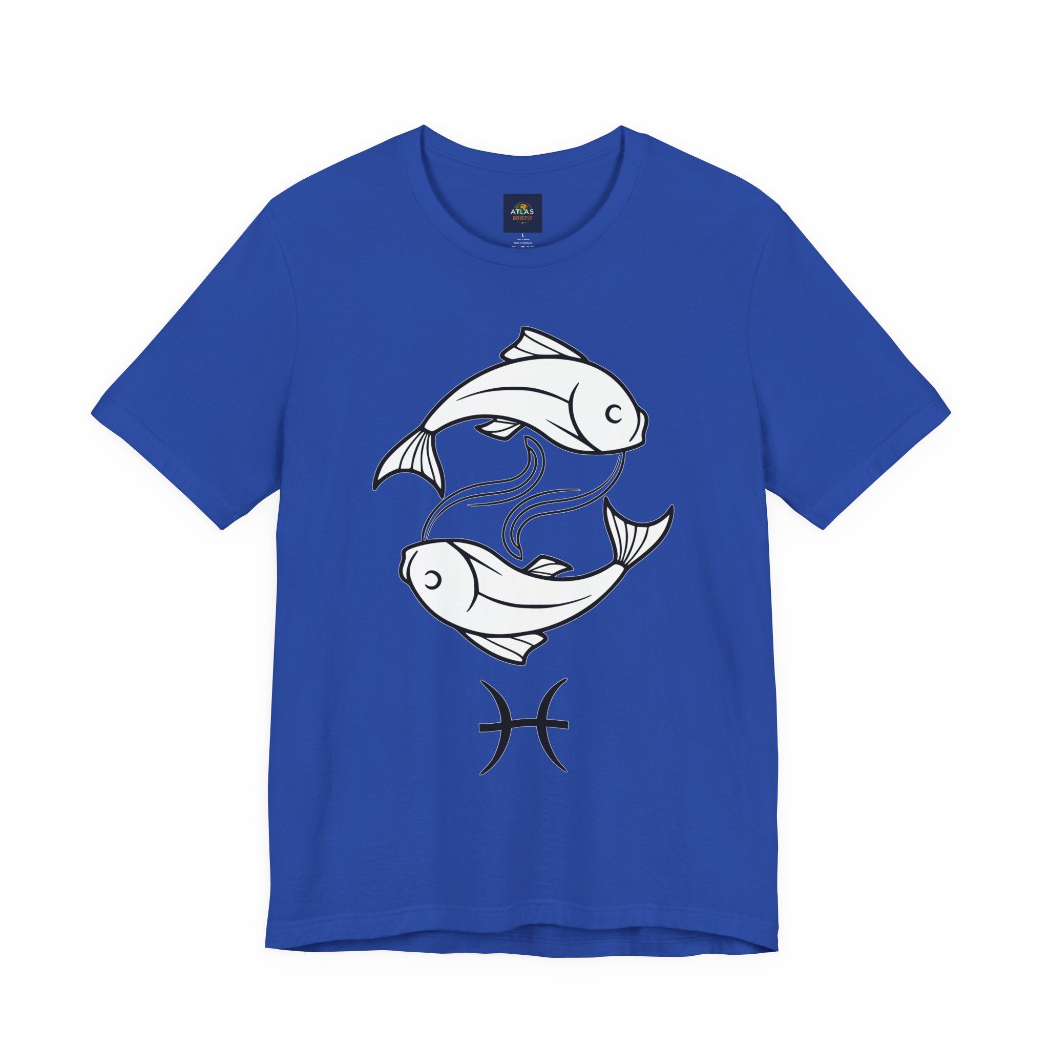 Pisces Zodiac T-shirt - Minimalist Black and White Unisex Tee