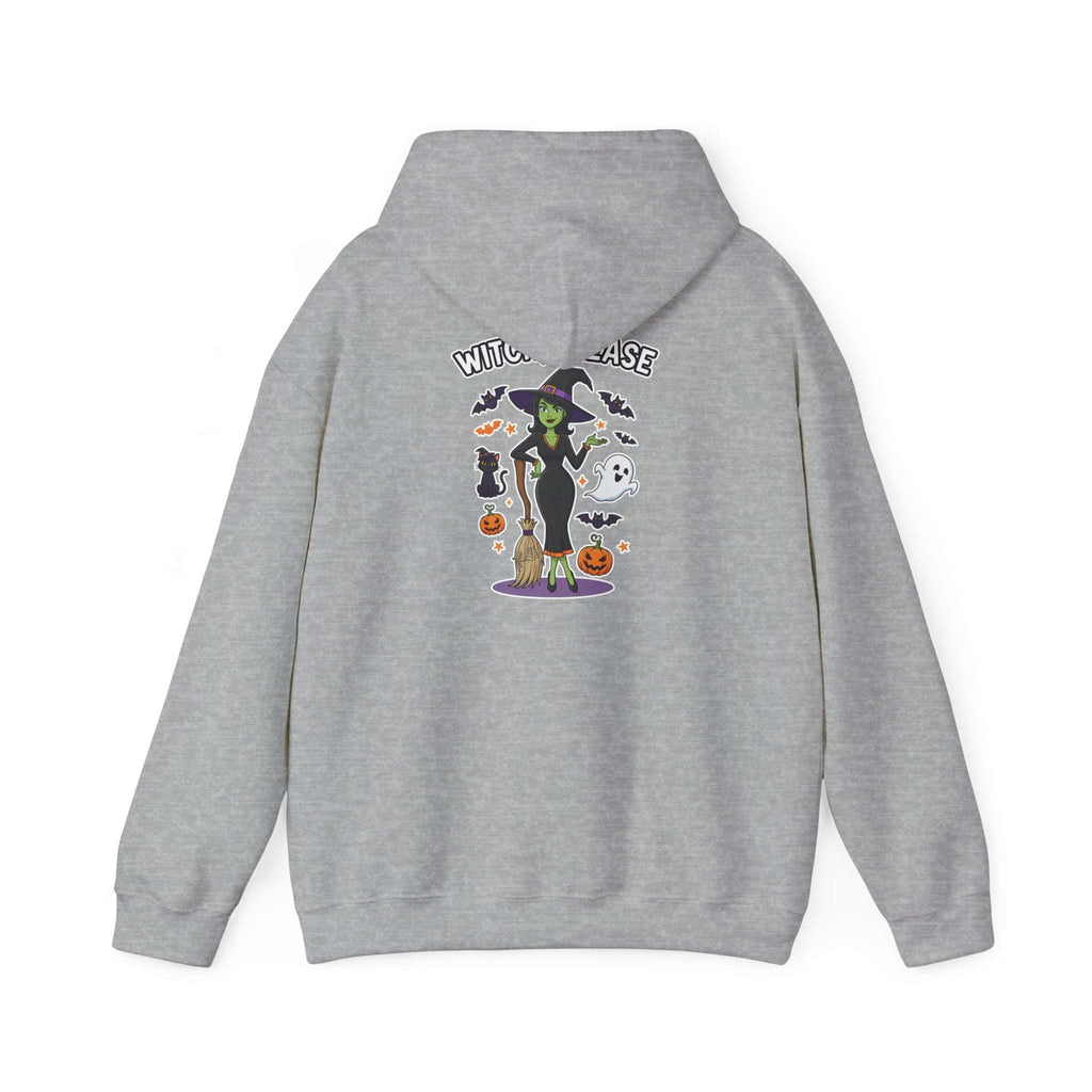 Witch Please Halloween Hoodie - Sassy Witch Sweatshirt with Pumpkin & Ghost Design | Halloween Apparel - Atlas Briefly