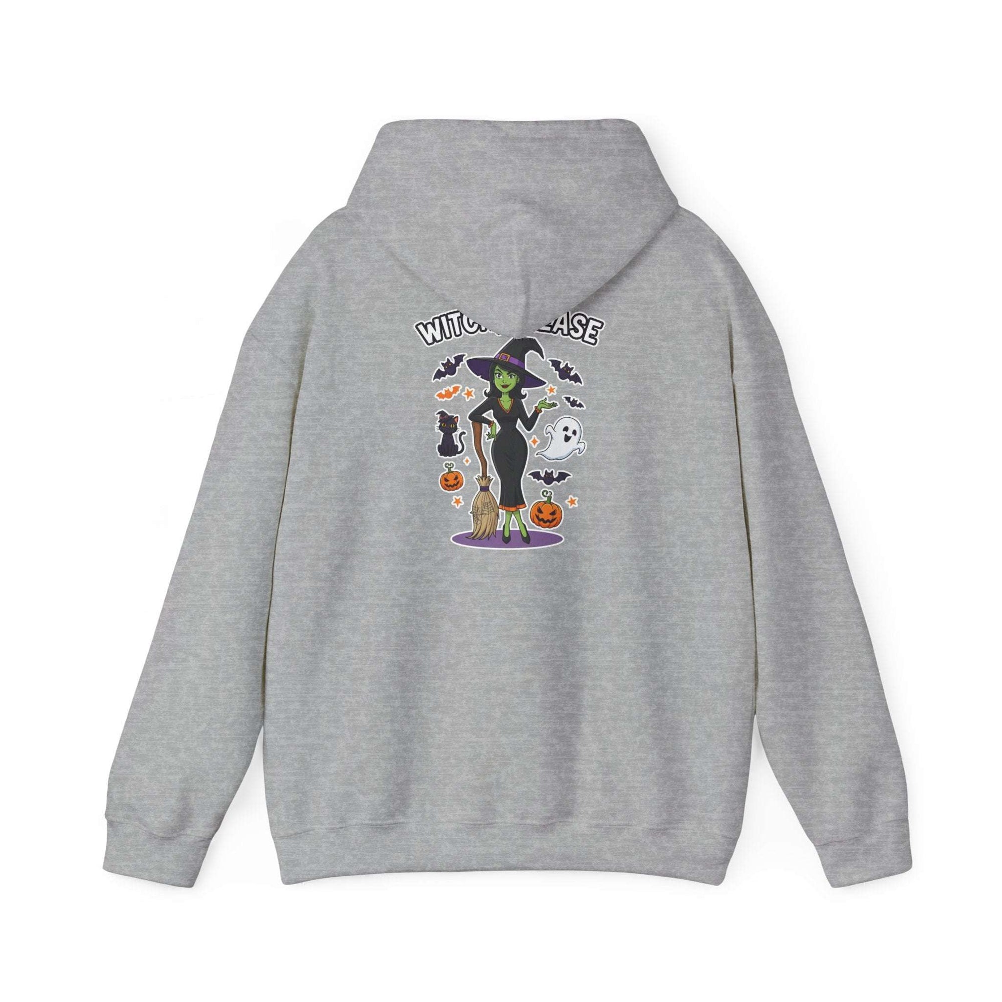 Witch Please Halloween Hoodie - Sassy Witch Sweatshirt with Pumpkin & Ghost Design | Halloween Apparel - Atlas Briefly