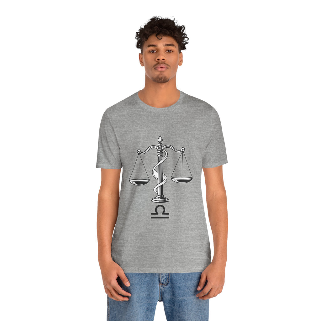 Libra Zodiac Tee - Stylish Unisex Minimalist Black and White Design