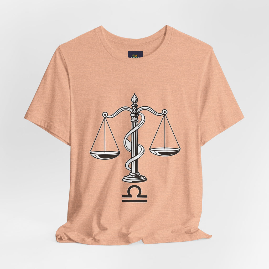 Libra Zodiac Tee - Stylish Unisex Minimalist Black and White Design