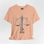 Libra Zodiac Tee - Stylish Unisex Minimalist Black and White Design