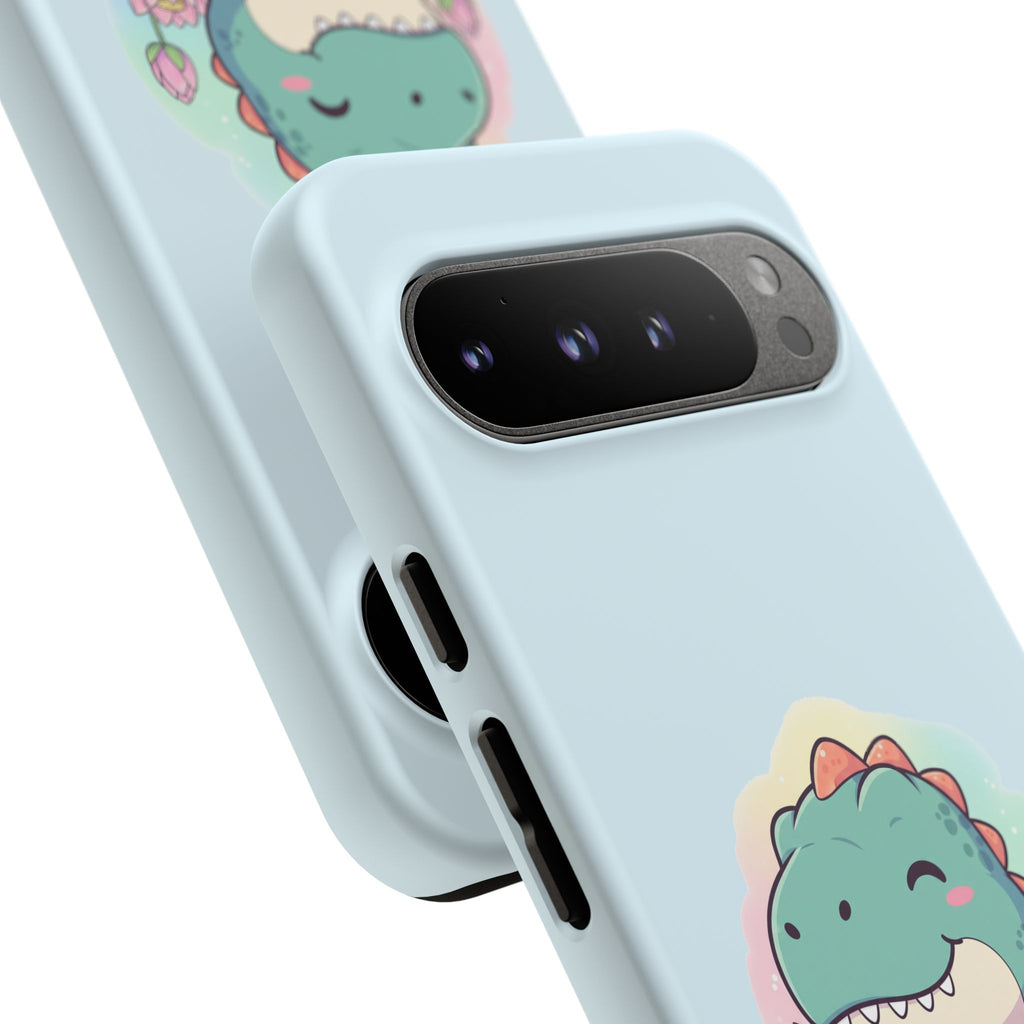 NamasTe-Rex Meditating Dinosaur Phone Case - Funny Yoga T-Rex Mobile Cover | Zen Tech Gift - Atlas Briefly