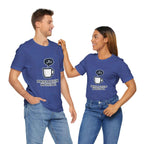 Powered by Caffeine T-Shirt - Funny Coffee Tee for Coffee Lovers - Atlas Briefly