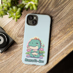 NamasTe-Rex Meditating Dinosaur Phone Case - Funny Yoga T-Rex Mobile Cover | Zen Tech Gift - Atlas Briefly