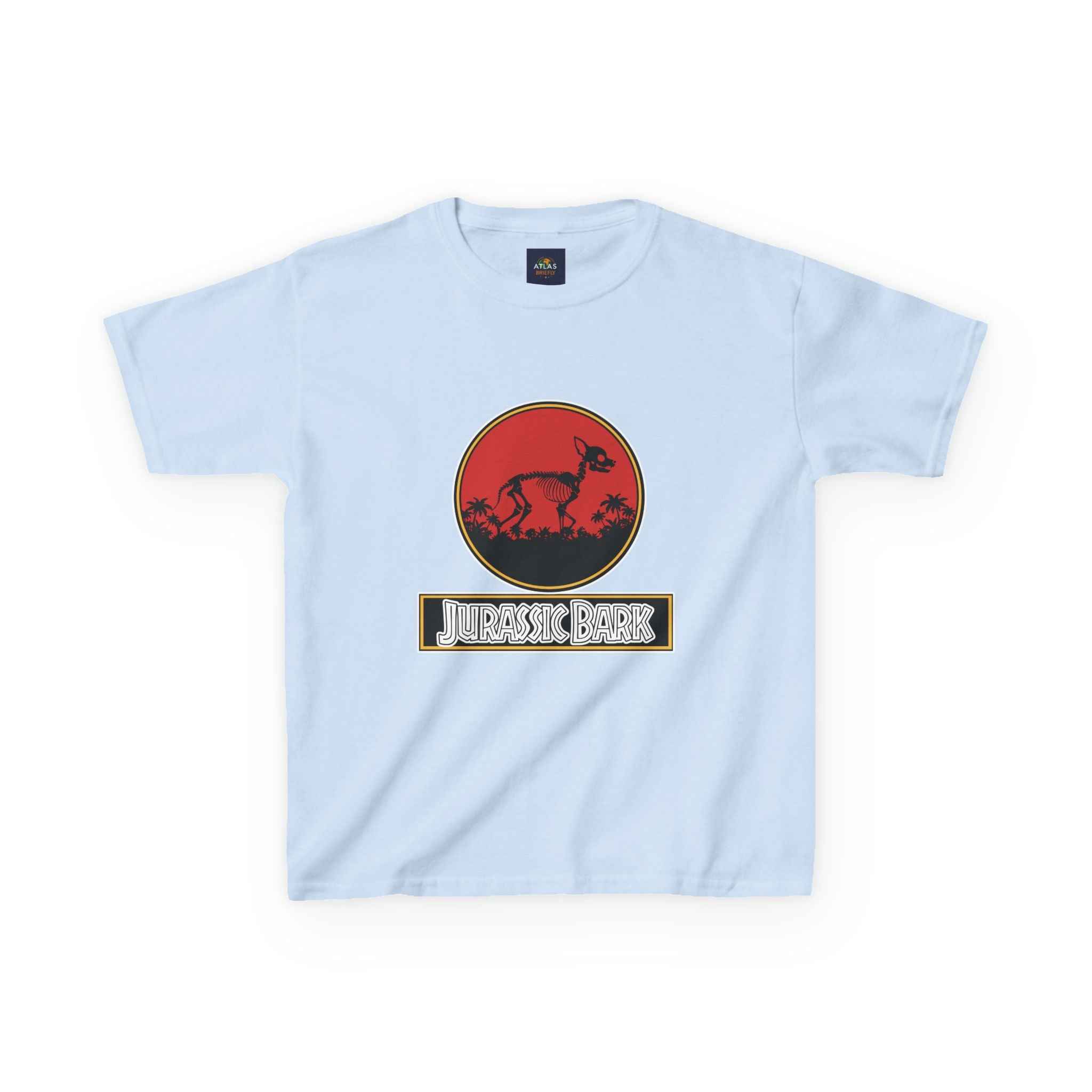 Kids Chihuahua Jurassic Bark T-Shirt - Fun Dog & Dinosaur Tee for Young Pet Lovers - Atlas Briefly