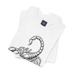 Scorpio Zodiac Tee - Unisex Minimalist Black and White Design