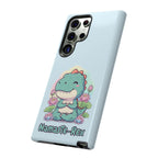 NamasTe-Rex Meditating Dinosaur Phone Case - Funny Yoga T-Rex Mobile Cover | Zen Tech Gift - Atlas Briefly
