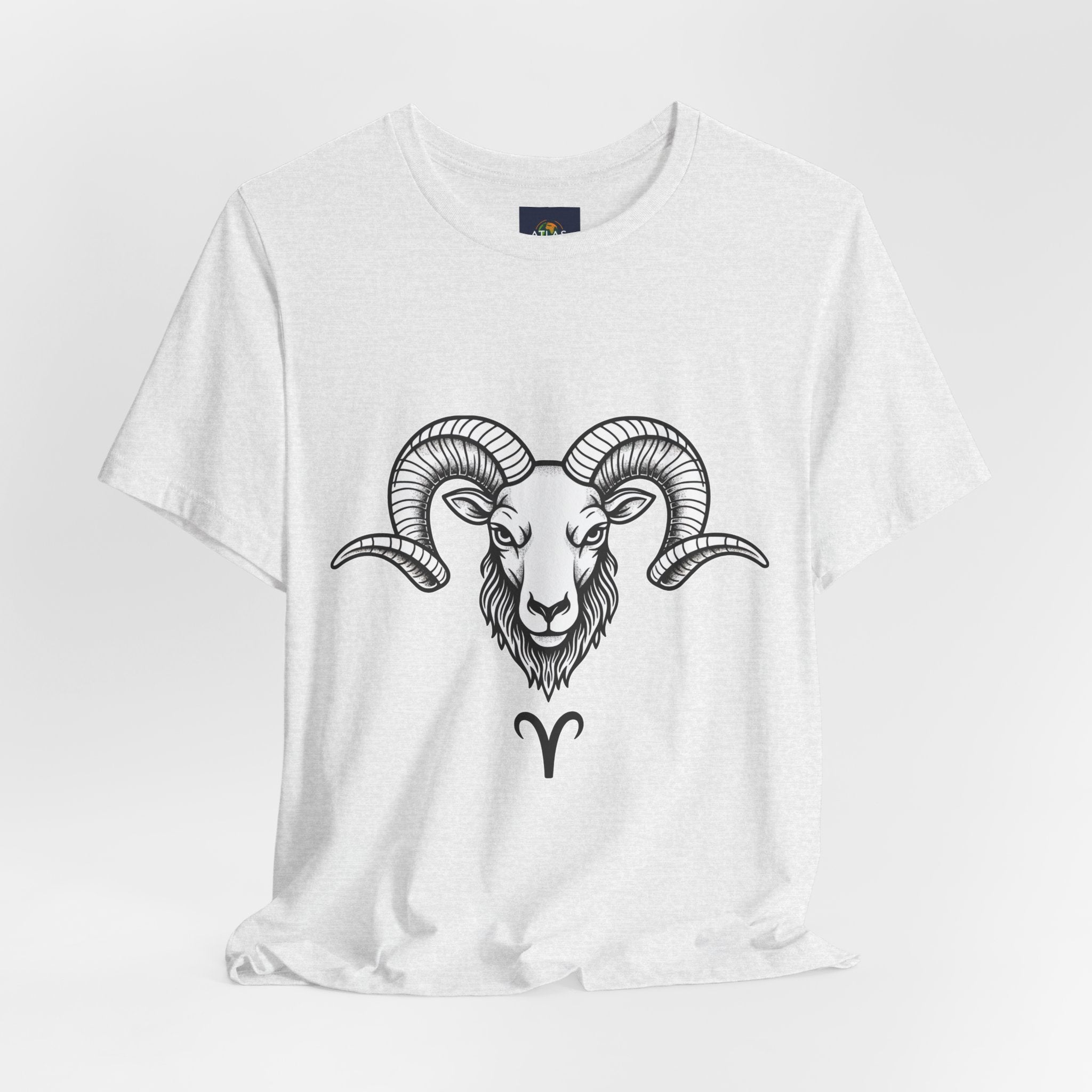 Aries Horoscope Tee - Unisex Black and White Minimal Design
