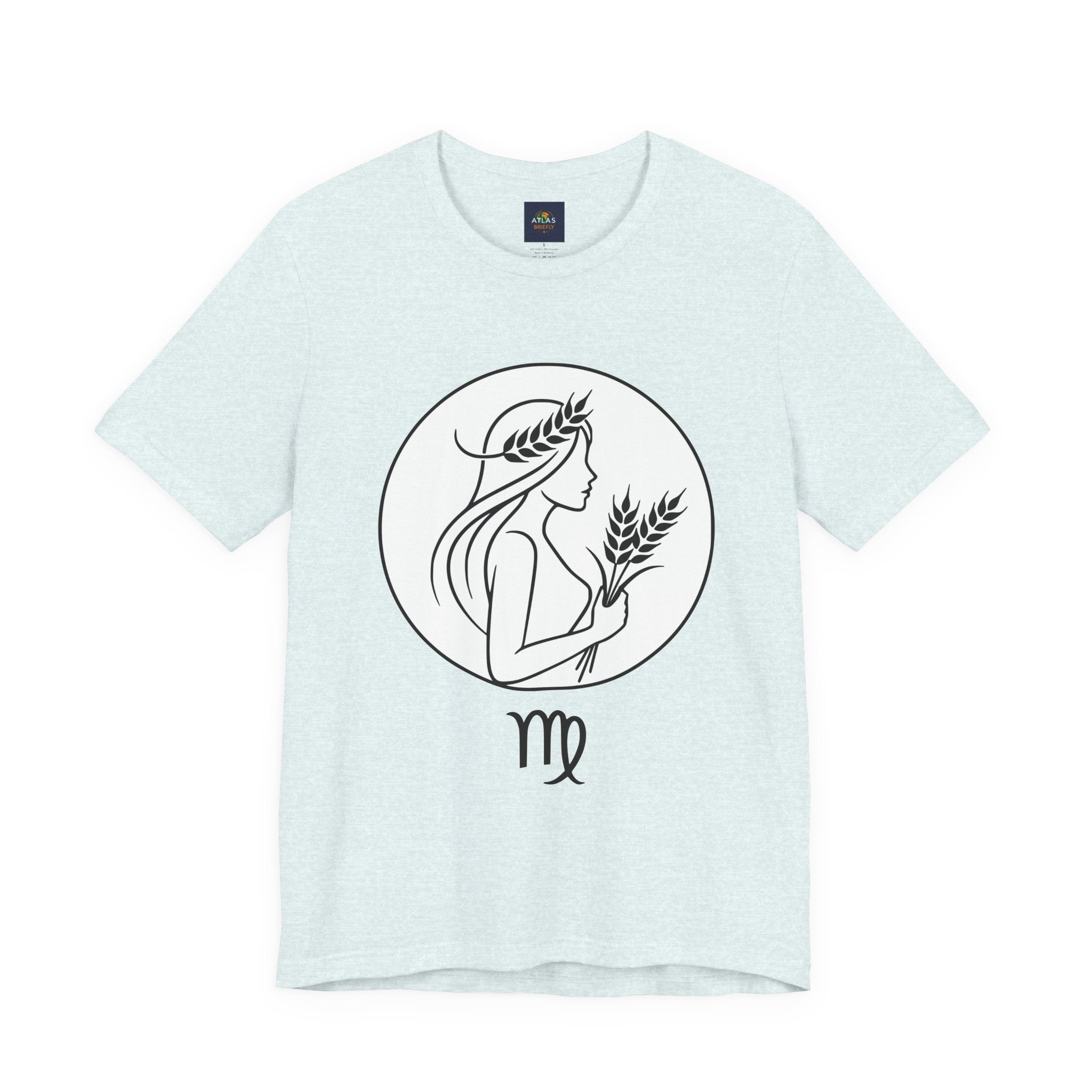 Virgo Zodiac Tee - Minimalist Black and White Unisex T-Shirt