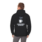 Powered by Caffeine and Sheer Will Hoodie - Funny Coffee Lover Sweatshirt | Minimalist Humor Gift - Atlas Briefly