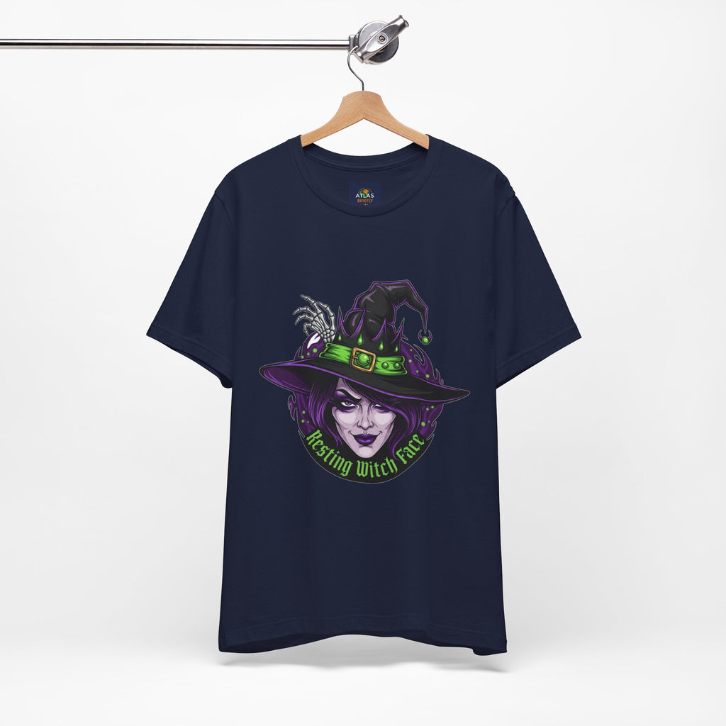 Resting Witch Face Halloween T-Shirt - Funny Witch Tee for Women & Men | Halloween Graphic Shirt - Atlas Briefly