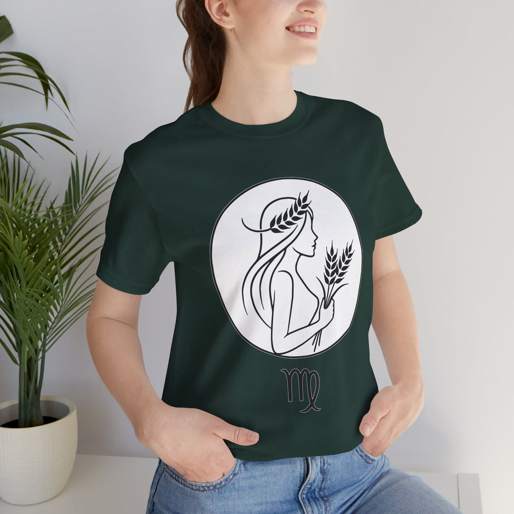 Virgo Zodiac Tee - Minimalist Black and White Unisex T-Shirt