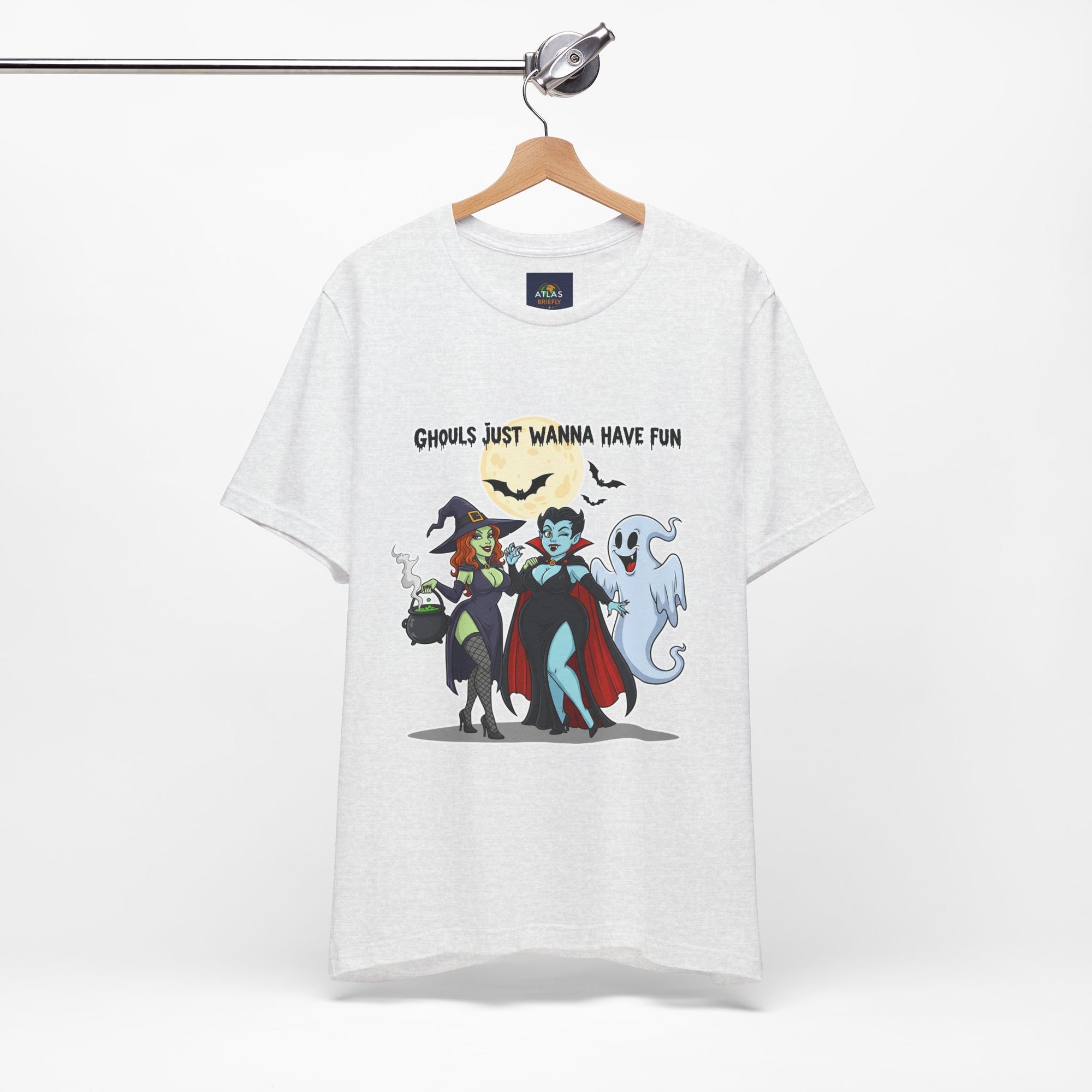 Ghouls Just Wanna Have Fun Halloween T-Shirt - Cute Witch Vampire Ghost Tee | Halloween Character Shirt - Atlas Briefly