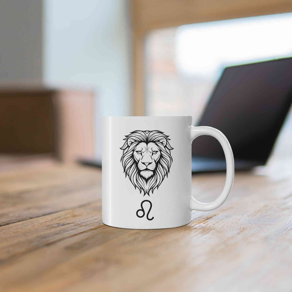 Mug Leo Zodiac Minimalist Design 11oz Horoscope - Perfect Leo Zodiac Mug for Astrology Lovers