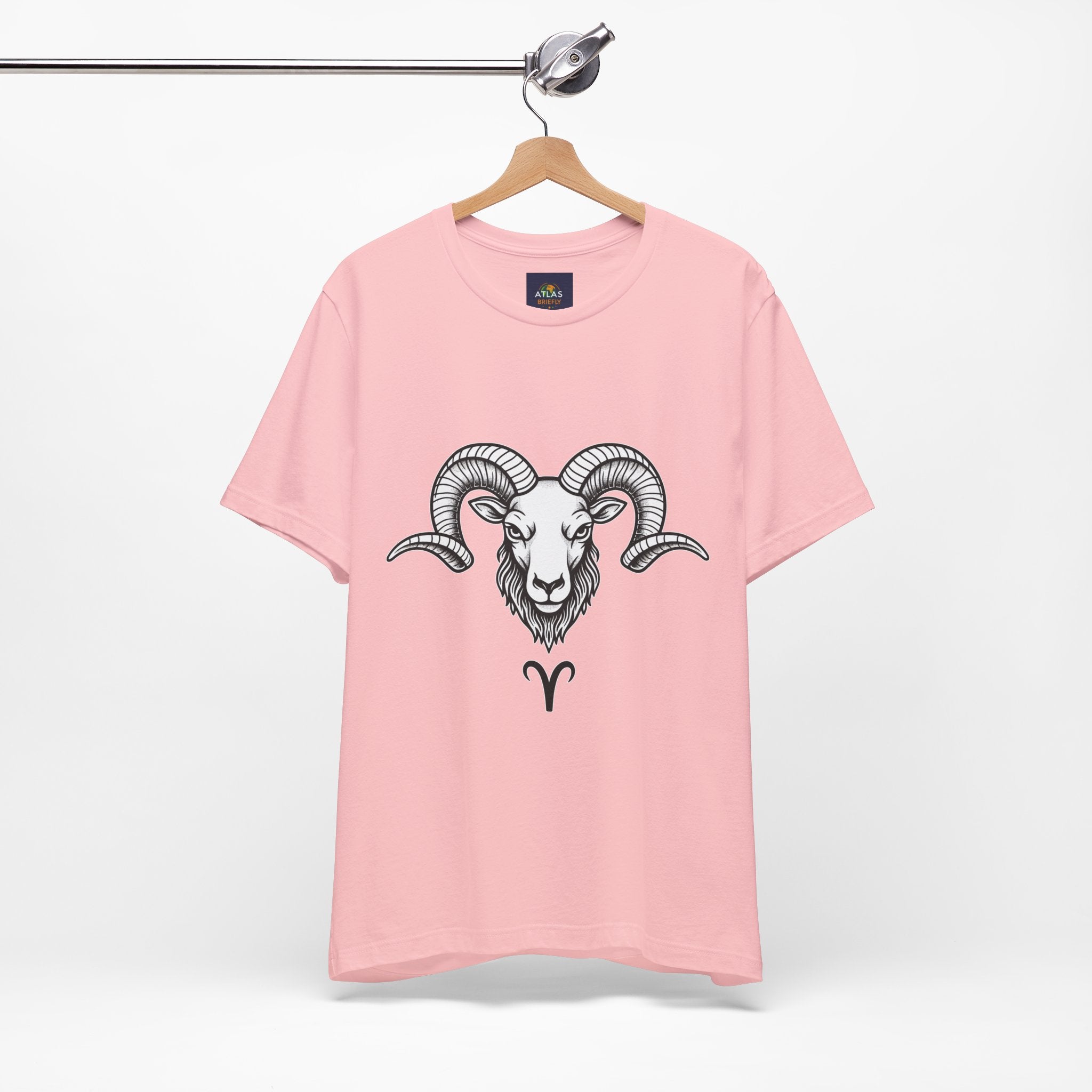 Aries Horoscope Tee - Unisex Black and White Minimal Design