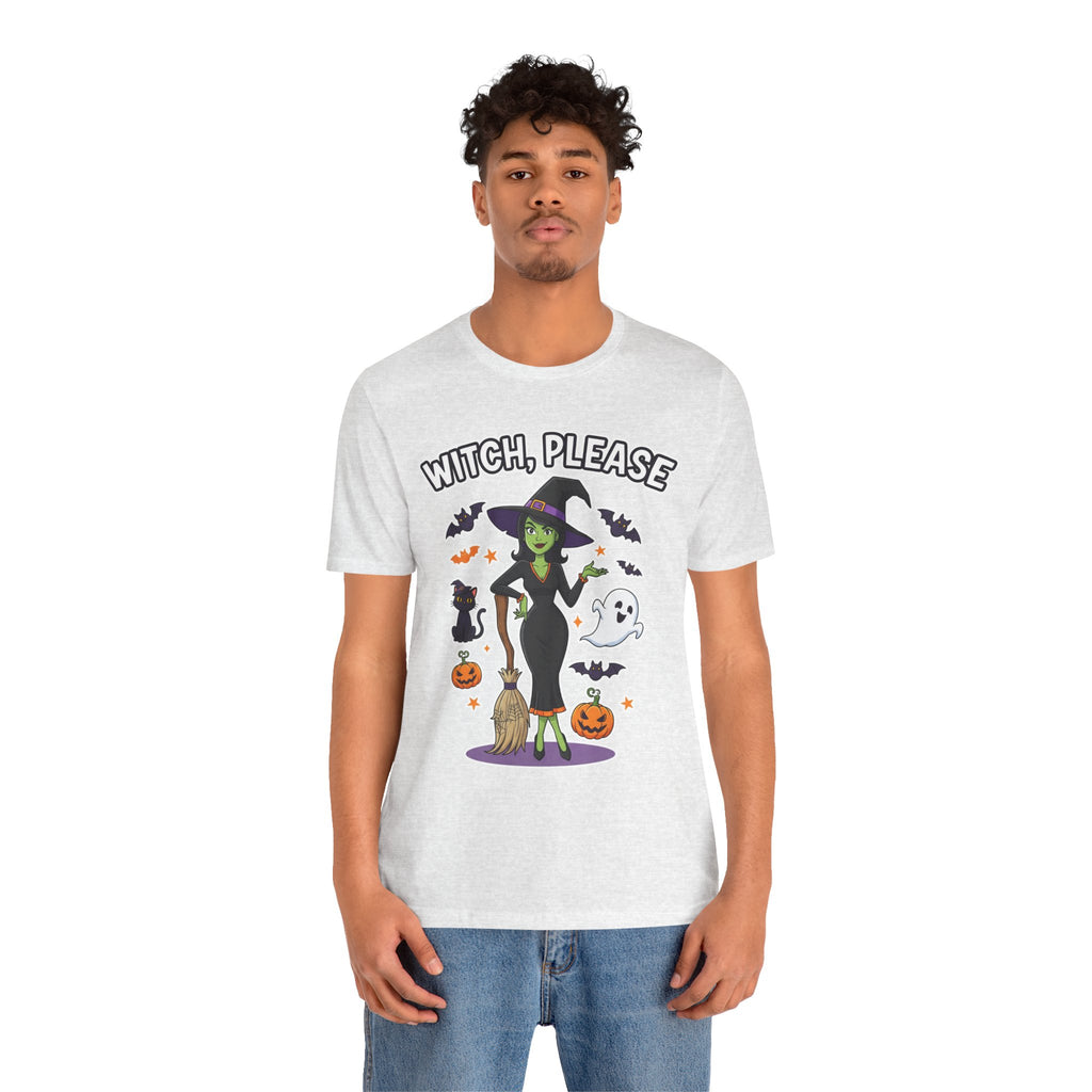 Witch Please Halloween T-Shirt - Sassy Witch Tee with Pumpkin Design | Funny Halloween Shirt - Atlas Briefly