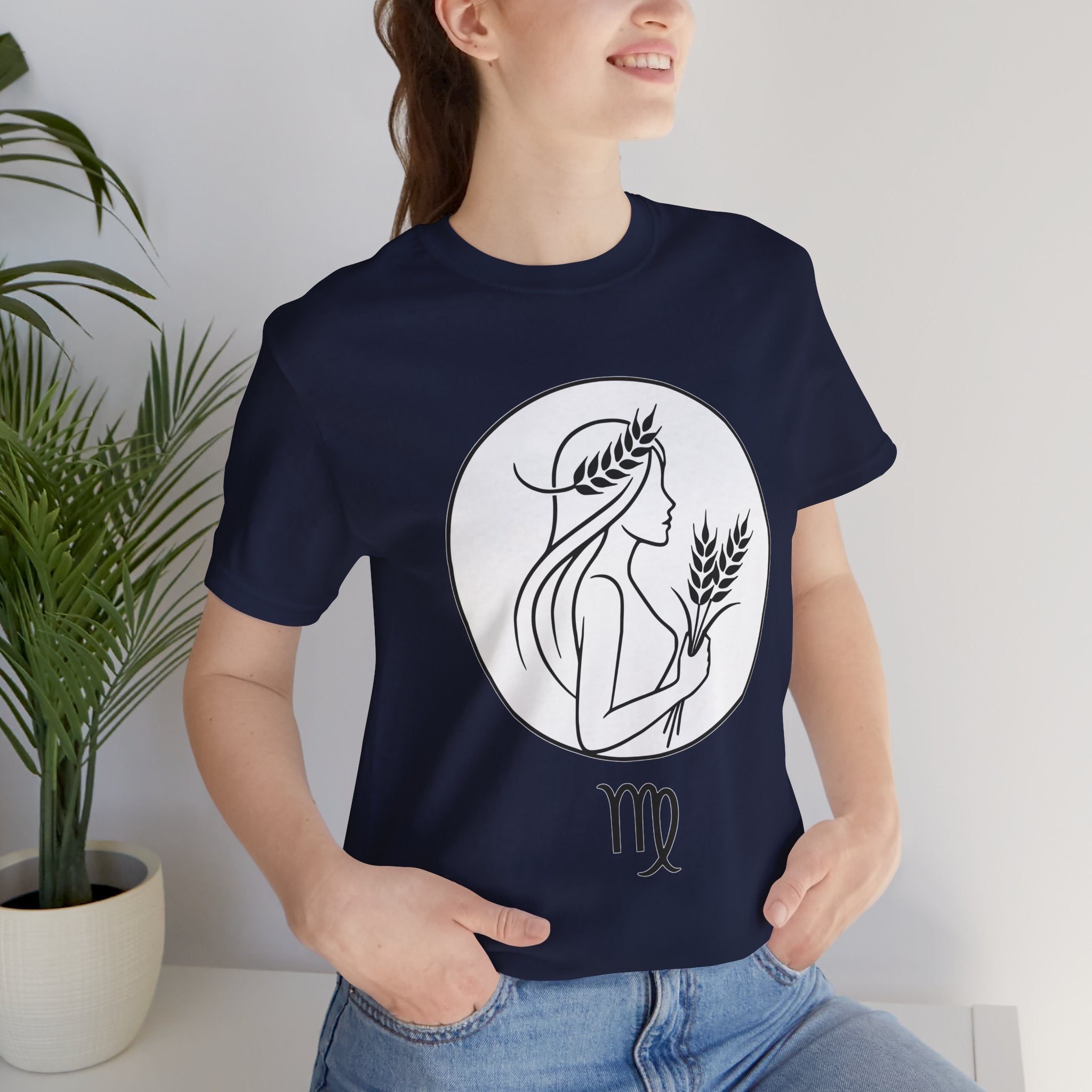 Virgo Zodiac Tee - Minimalist Black and White Unisex T-Shirt