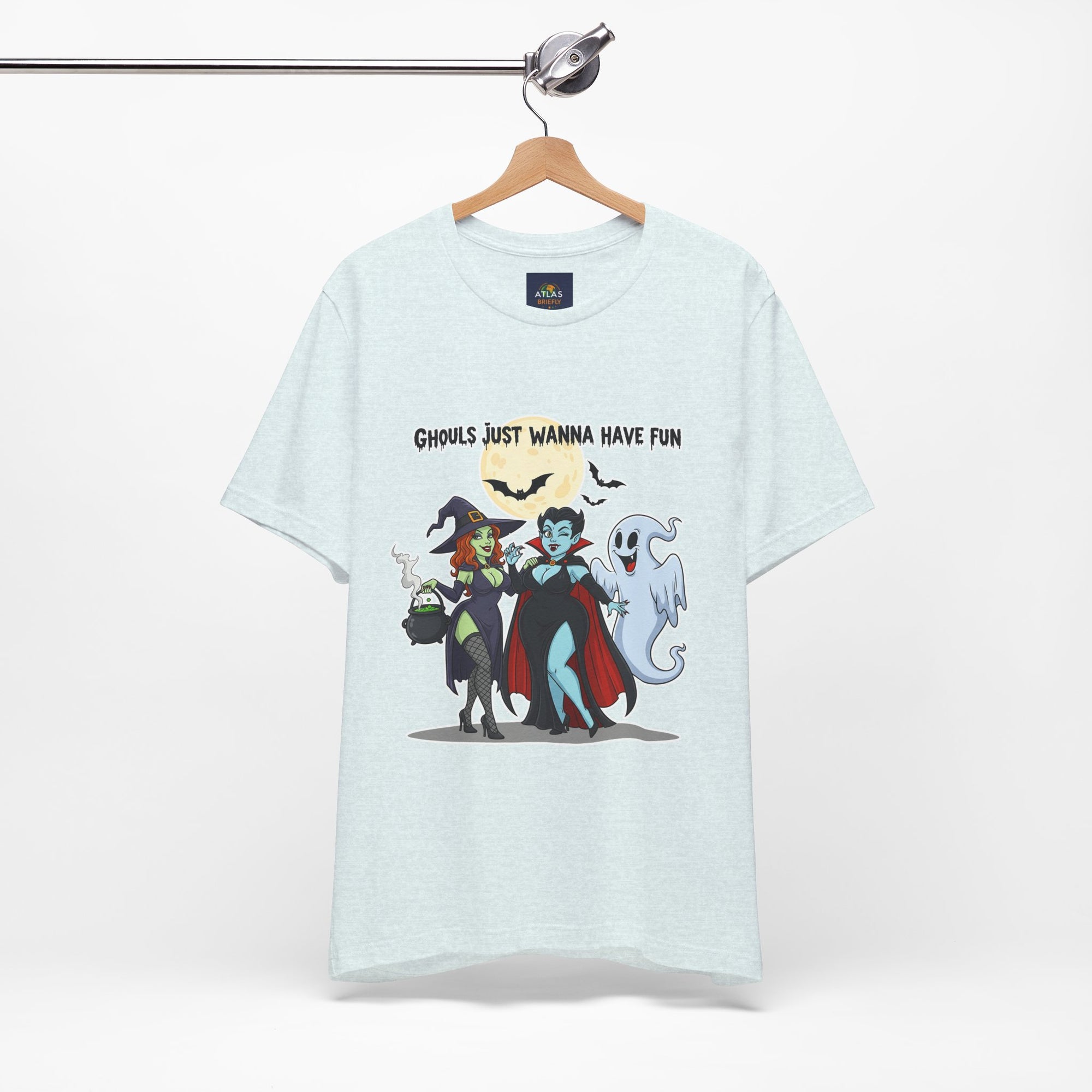 Ghouls Just Wanna Have Fun Halloween T-Shirt - Cute Witch Vampire Ghost Tee | Halloween Character Shirt - Atlas Briefly