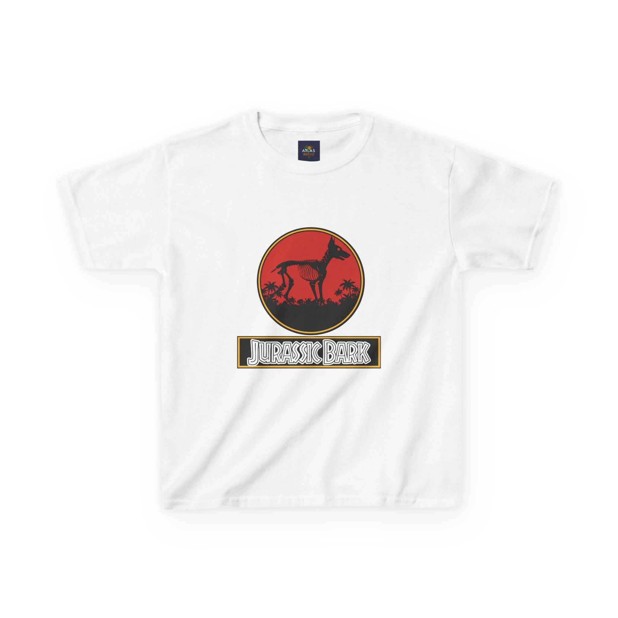 Kids Doberman Jurassic Bark T-Shirt | Fun Dog Tee for Kids - Atlas Briefly