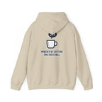 Powered by Caffeine and Sheer Will Hoodie - Funny Coffee Lover Sweatshirt | Minimalist Humor Gift - Atlas Briefly