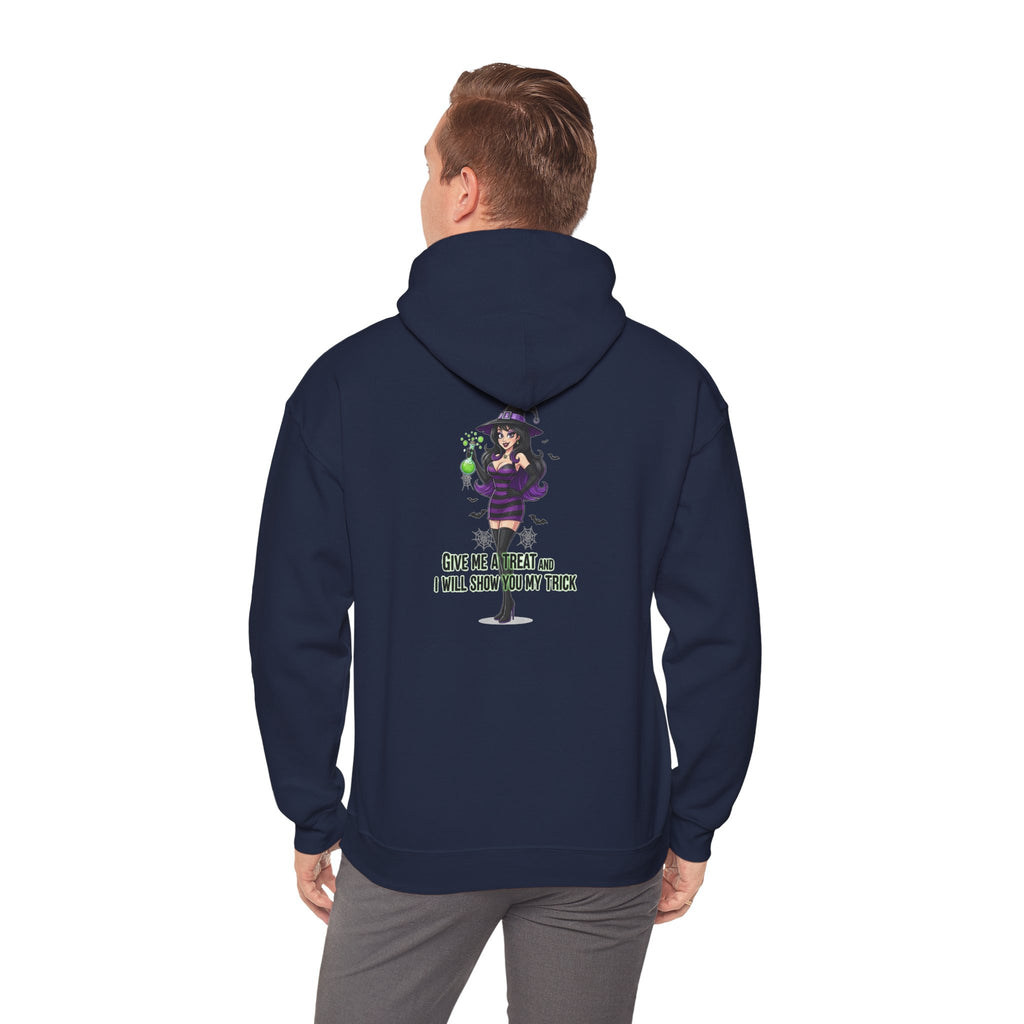 Sexy Witch Halloween Hoodie - Flirty Witch Costume Sweatshirt | Trick or Treat Halloween Apparel - Atlas Briefly