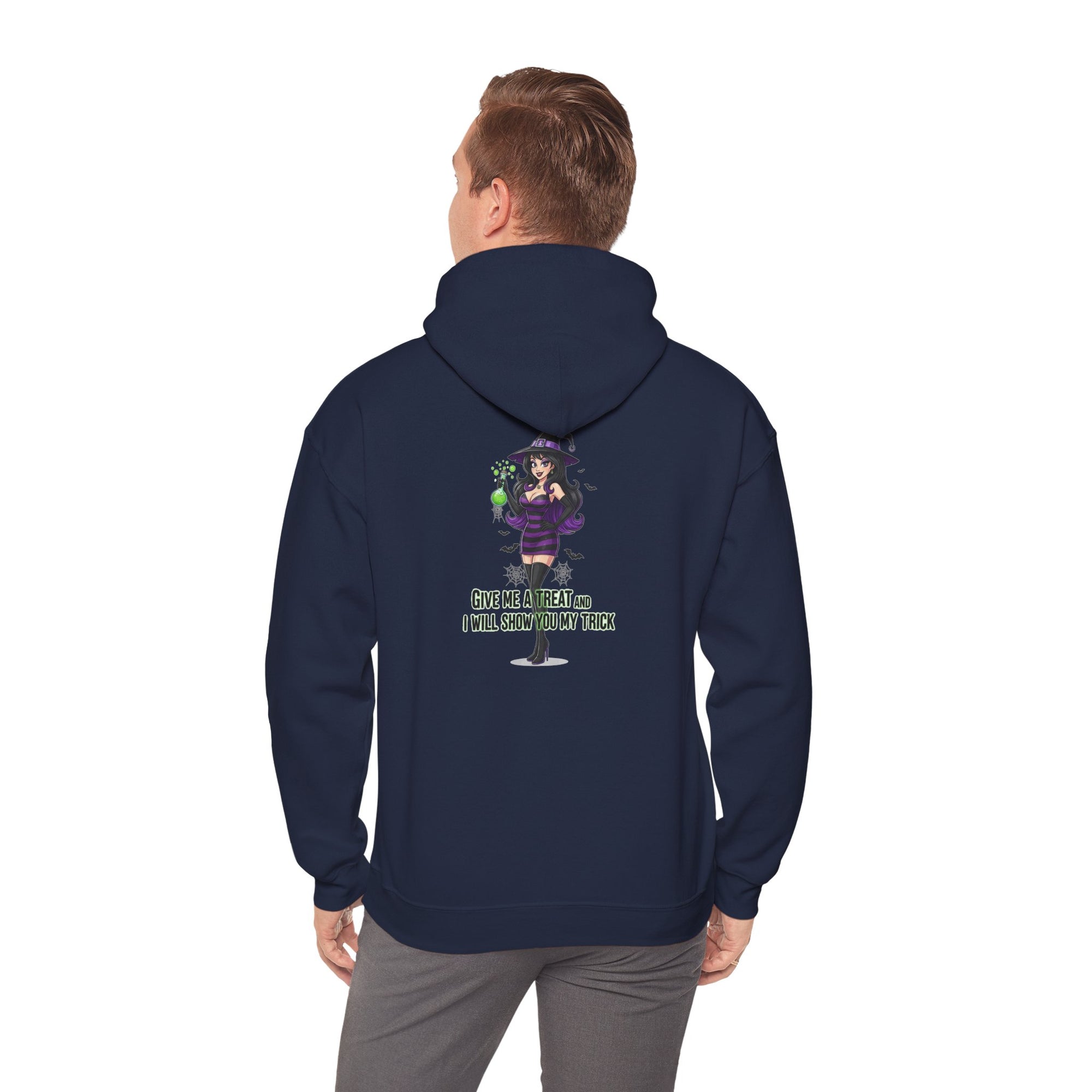 Sexy Witch Halloween Hoodie - Flirty Witch Costume Sweatshirt | Trick or Treat Halloween Apparel - Atlas Briefly