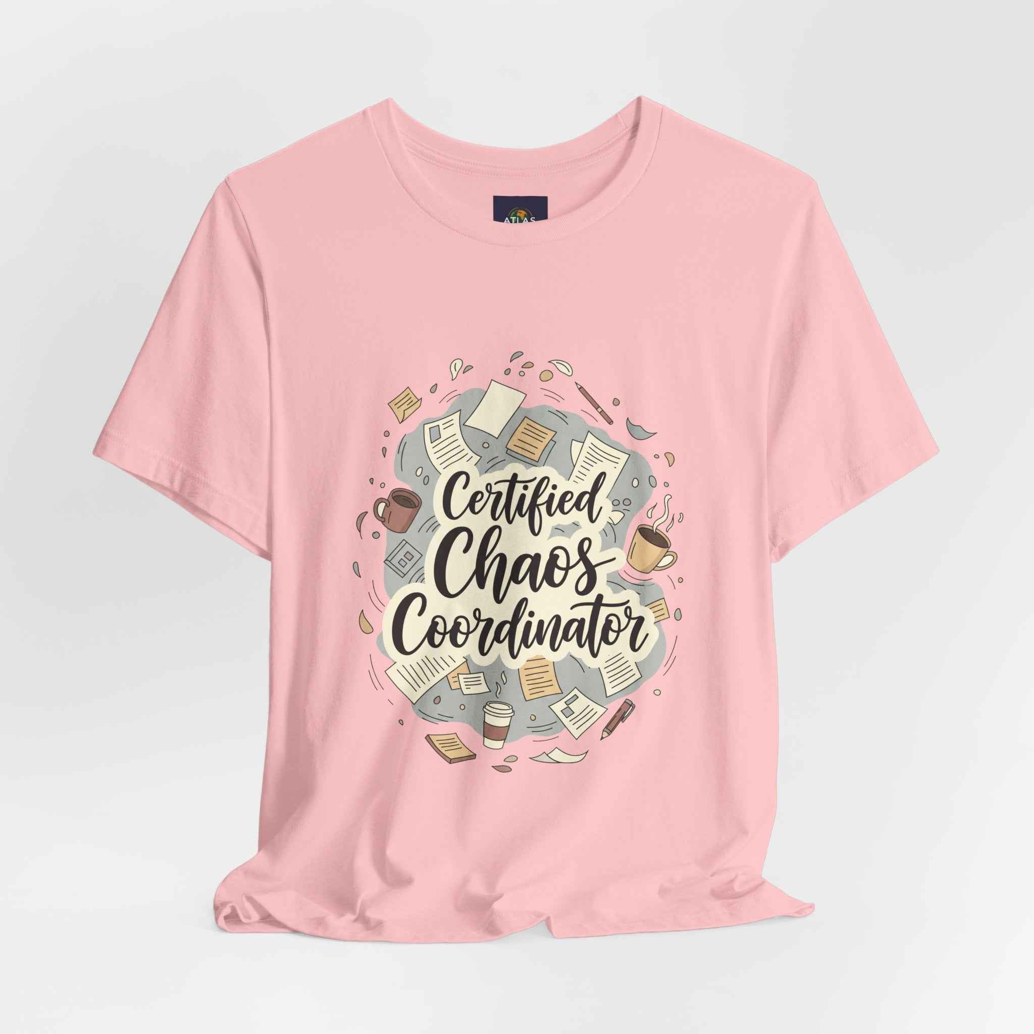 Certified Chaos Coordinator T-Shirt - Funny Mom Teacher Gift | Organized Chaos Tee for Stress-Free Life - Atlas Briefly