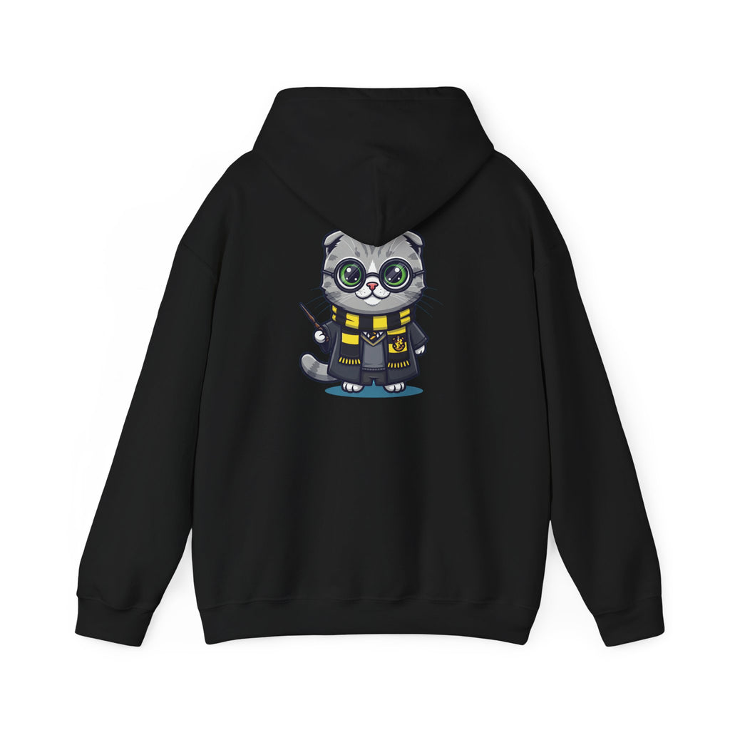 Hufflepurr Harry Potter Hoodie - Funny Wizarding World Sweatshirt | Cute Potter Cat Gift - Atlas Briefly