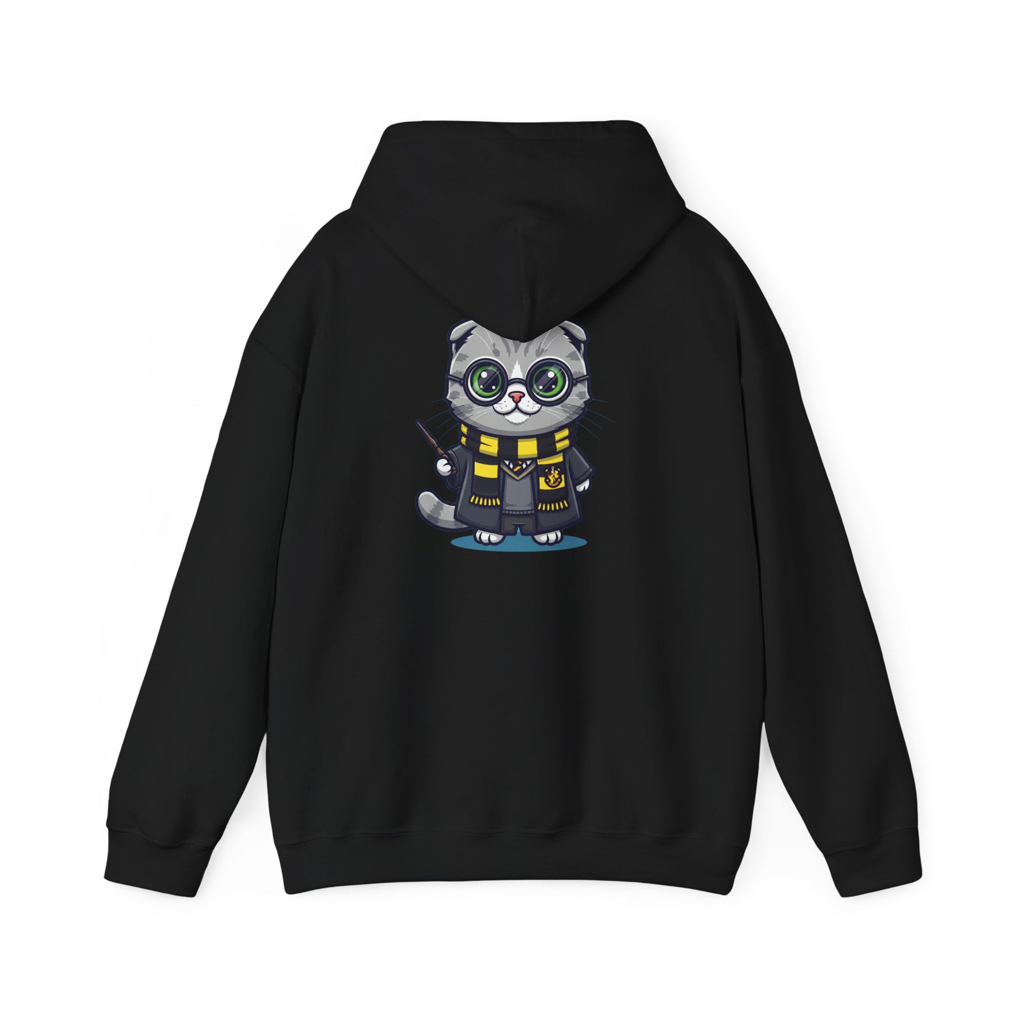 Hufflepurr Harry Potter Hoodie - Funny Wizarding World Sweatshirt | Cute Potter Cat Gift - Atlas Briefly