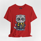 Hufflepurr Harry Potter T-Shirt - Funny Wizarding World Tee | Cute Potter Cat Gift - Atlas Briefly