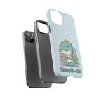 NamasTe-Rex Meditating Dinosaur Phone Case - Funny Yoga T-Rex Mobile Cover | Zen Tech Gift - Atlas Briefly