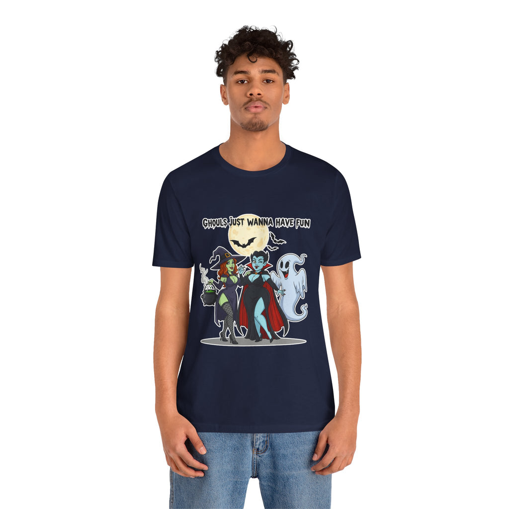 Ghouls Just Wanna Have Fun Halloween T-Shirt - Cute Witch Vampire Ghost Tee | Halloween Character Shirt - Atlas Briefly