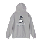 Powered by Caffeine and Sheer Will Hoodie - Funny Coffee Lover Sweatshirt | Minimalist Humor Gift - Atlas Briefly