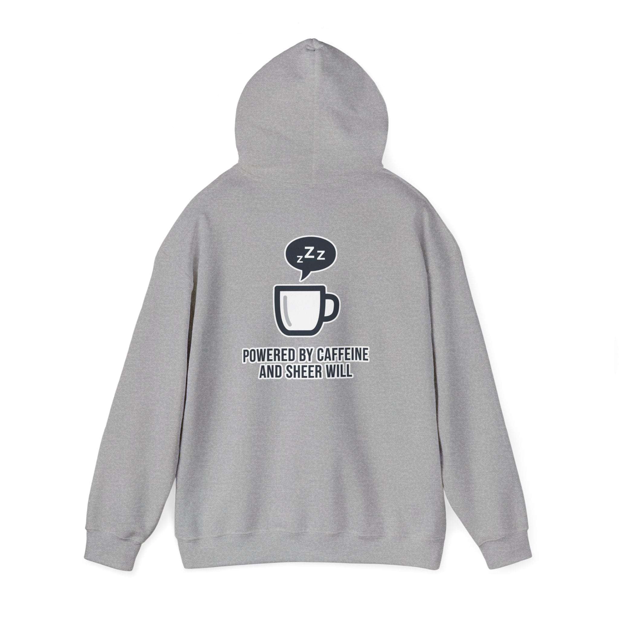 Powered by Caffeine Sweatshirt - Minimalist Coffee Hooded Sweatshirt - Atlas Briefly