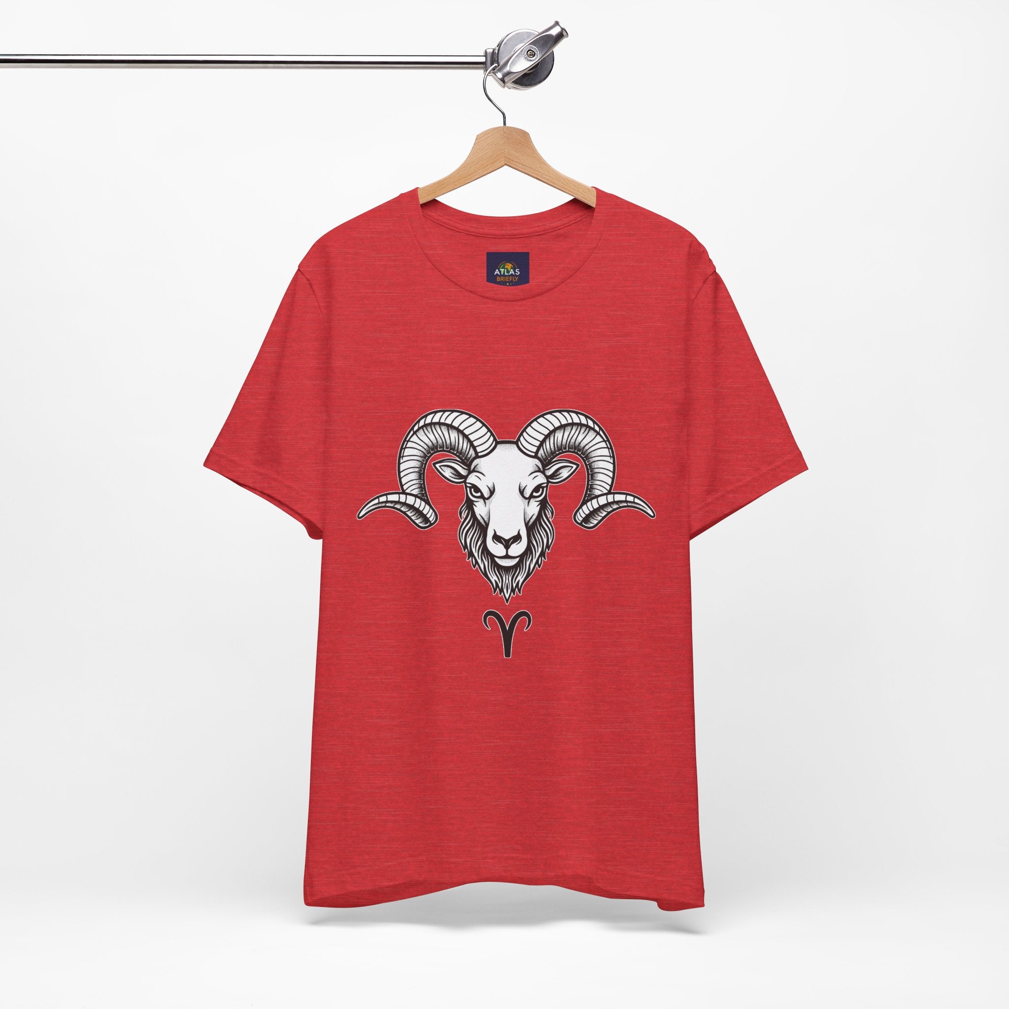 Aries Horoscope Tee - Unisex Black and White Minimal Design