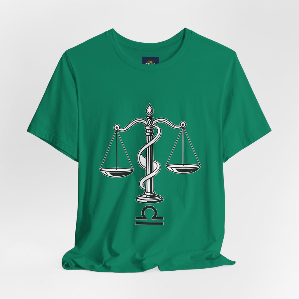 Libra Zodiac Tee - Stylish Unisex Minimalist Black and White Design