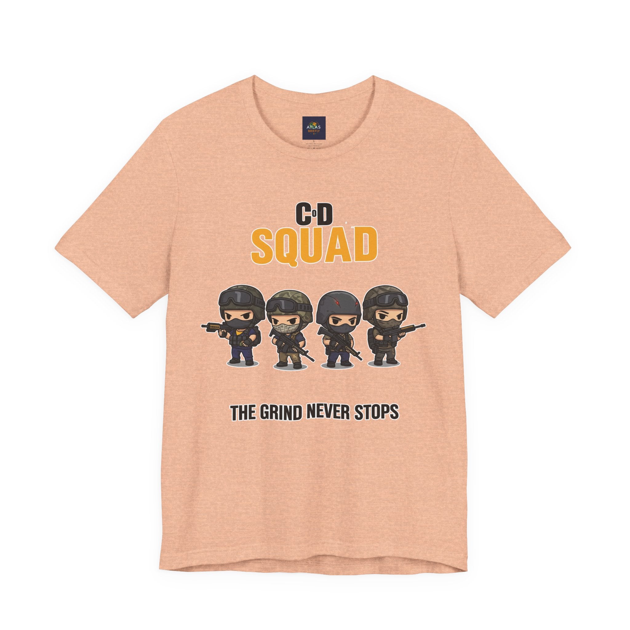 CoD Squad Tee for Gamers: The Grind Never Stops - Atlas Briefly
