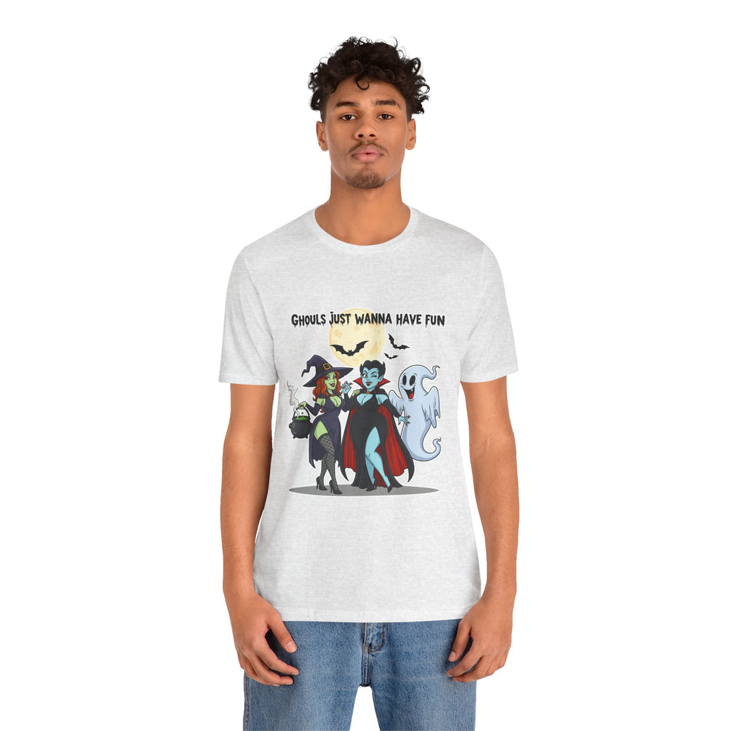Ghouls Just Wanna Have Fun Halloween T-Shirt - Cute Witch Vampire Ghost Tee | Halloween Character Shirt - Atlas Briefly