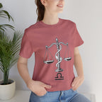 Libra Zodiac Tee - Stylish Unisex Minimalist Black and White Design