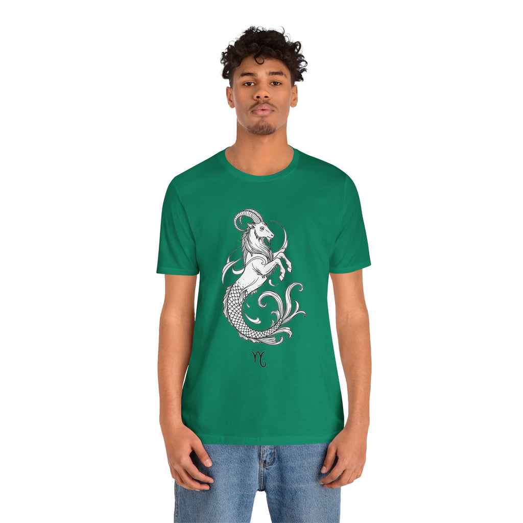 Capricorn Zodiac Tee - Unisex Minimalist Horoscope Shirt in Black and White