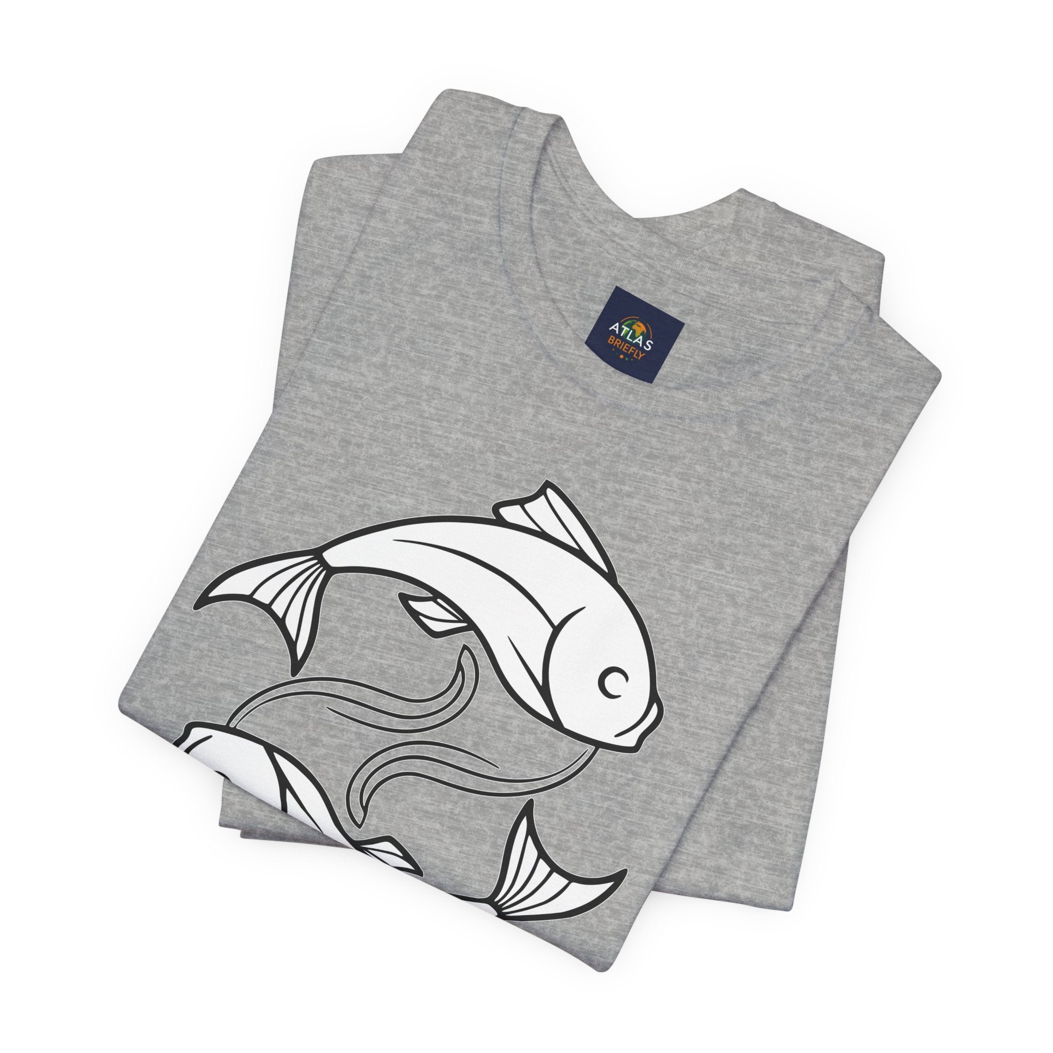 Pisces Zodiac T-shirt - Minimalist Black and White Unisex Tee