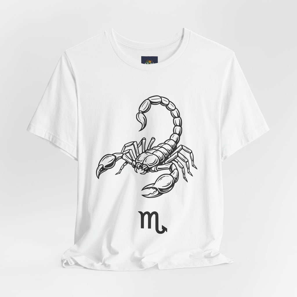 Scorpio Zodiac Tee - Unisex Minimalist Black and White Design
