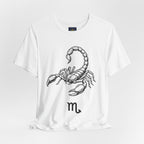 Scorpio Zodiac Tee - Unisex Minimalist Black and White Design