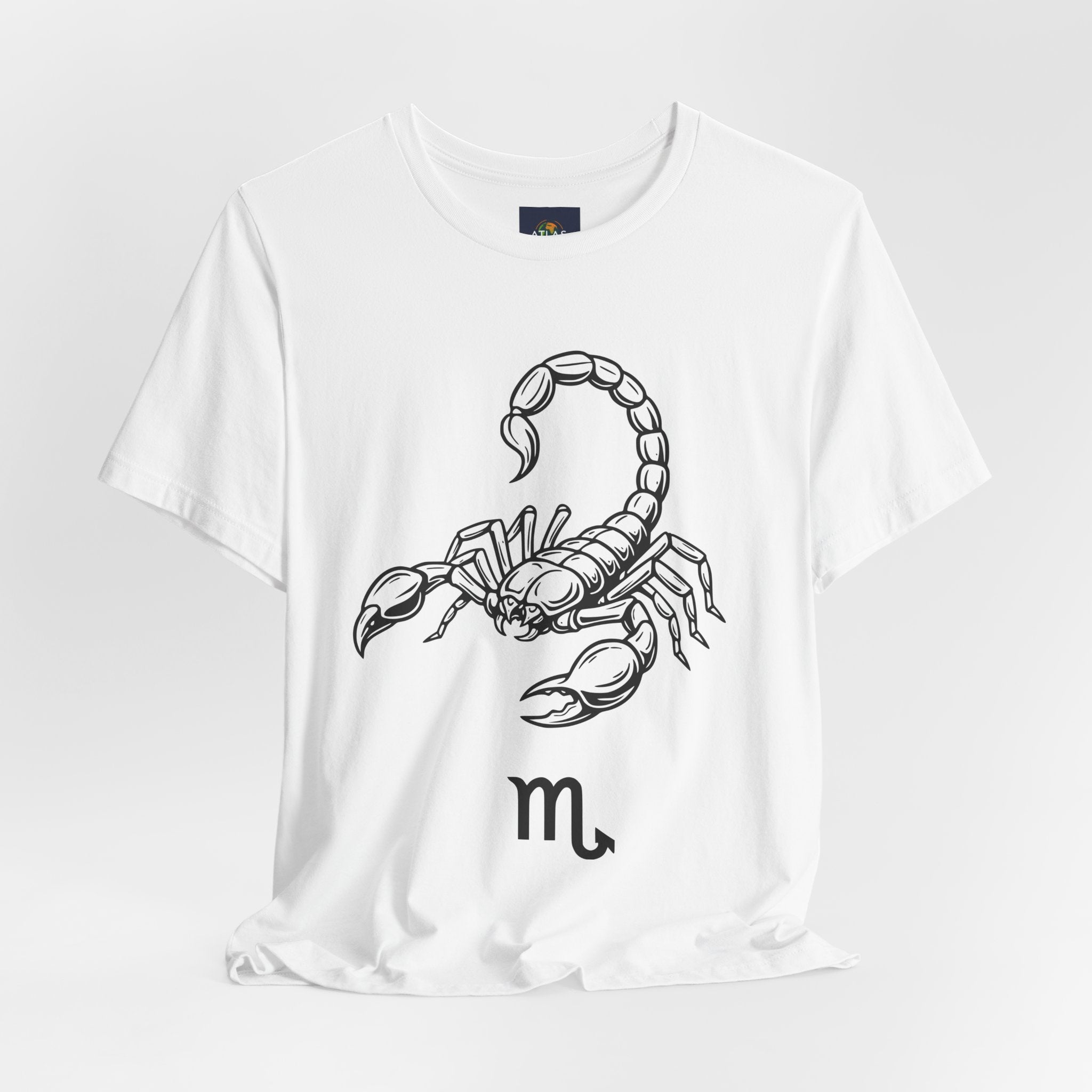 Scorpio Zodiac Tee - Unisex Minimalist Black and White Design