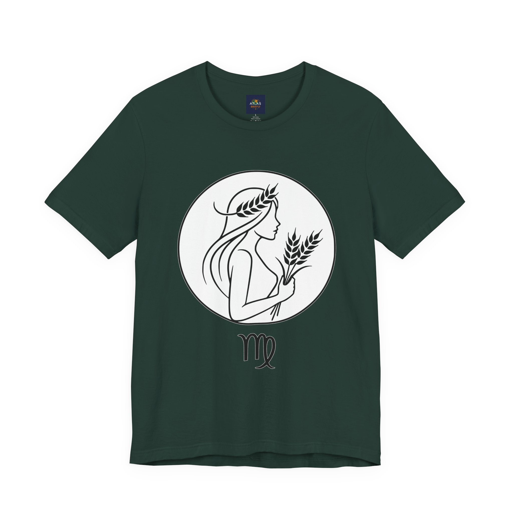 Virgo Zodiac Tee - Minimalist Black and White Unisex T-Shirt