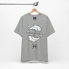 Pisces Zodiac T-shirt - Minimalist Black and White Unisex Tee