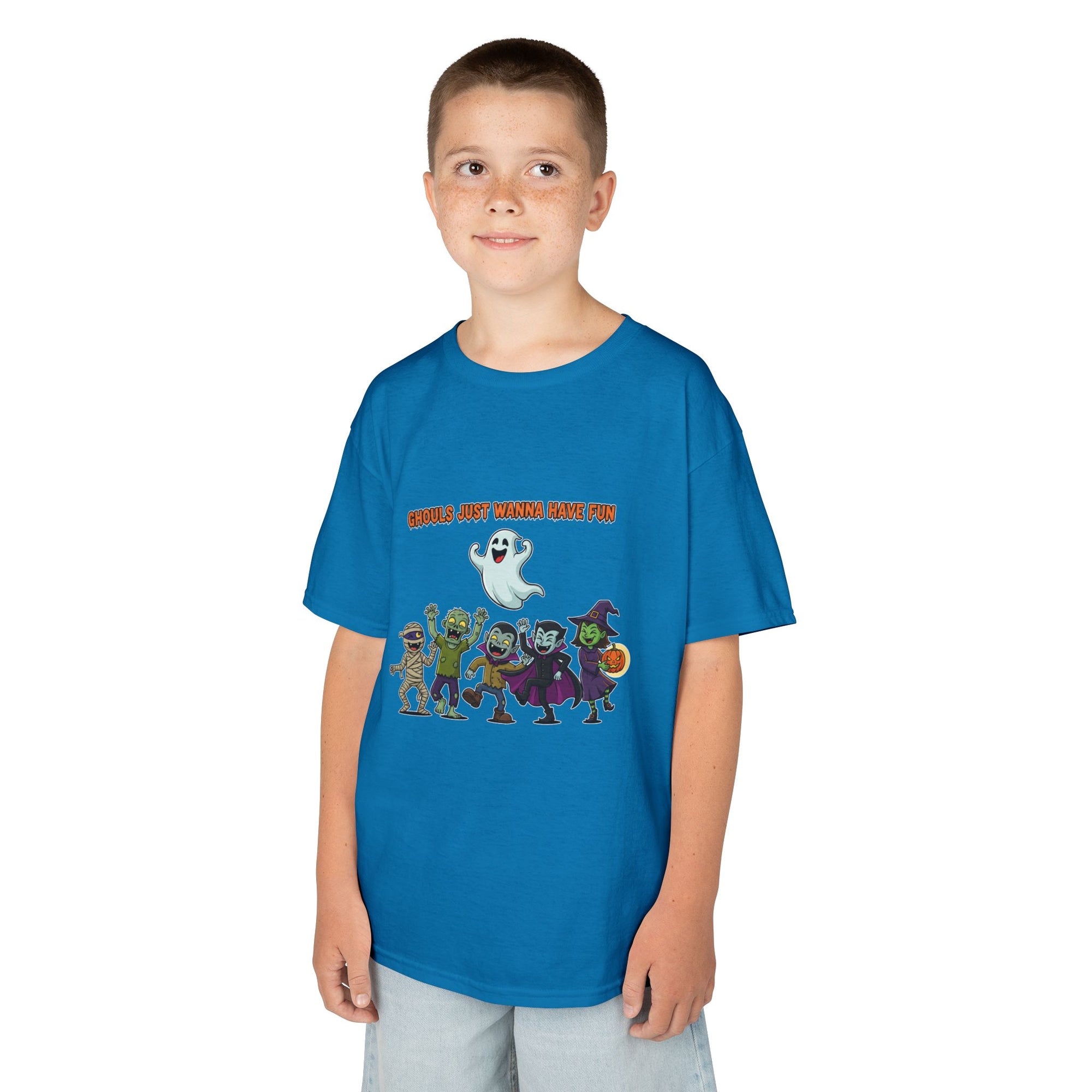 Ghouls Just Wanna Have Fun Kids Halloween T-Shirt | Funny Ghost Mummy Zombie Vampire Witch Shirt for Boys & Girls Trick or Treat Tee - Atlas Briefly